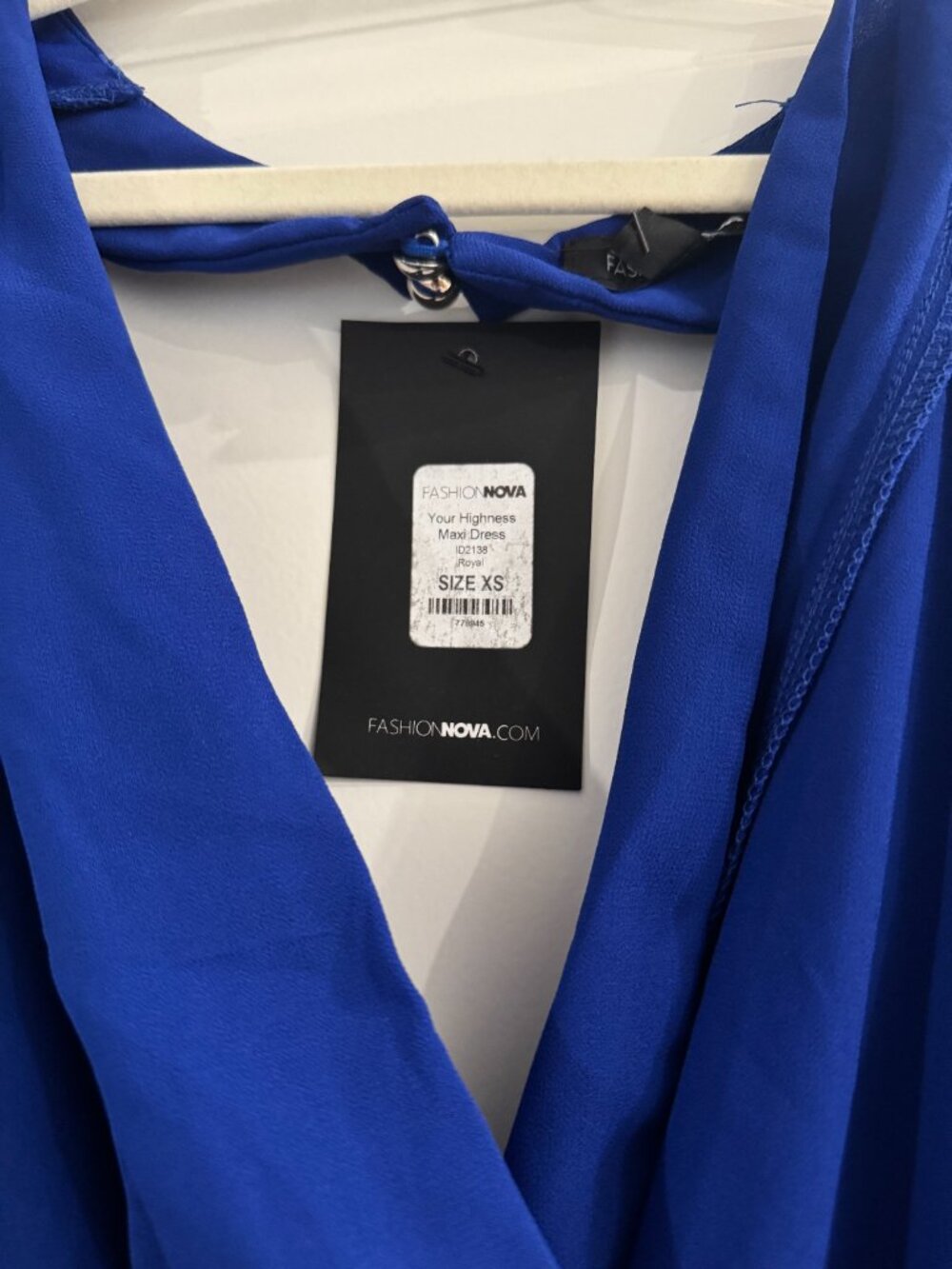 NWT Fashion Nova Royal Blue High Low Maxi Dress XS - Picture 4 of 5
